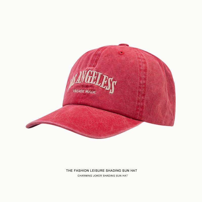 Wholesale Japanese retro washed distressed embroidered soft top cap